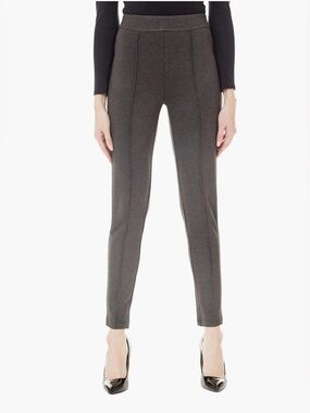 By Design Sharon Seamed Front Ponte Knit Charcoal High Rise Stretch Pants EUC
